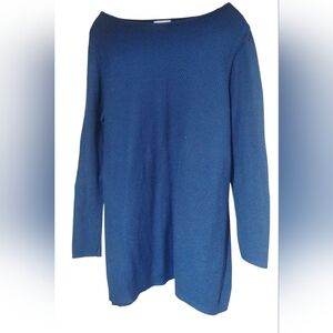 J. Jill Navy Blue Textured Women's Tunic SZ M